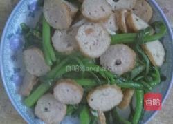 花菜炒肉肠的做法图解7
