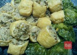 肉酿油豆腐，生菜的做法图解8