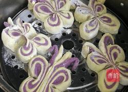 蝴蝶紫薯馒头的做法图解16