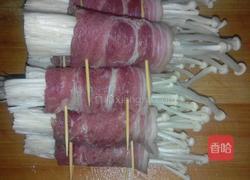 培根金针菇卷的做法图解2
