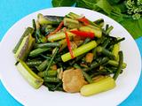 红苔菜炒肉片的做法[图]