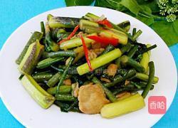红苔菜炒肉片的做法图解8