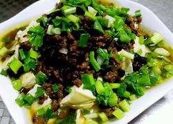 豆豉肉末蒸豆腐