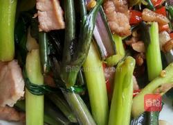肉片剁椒炒红菜苔的做法图解7