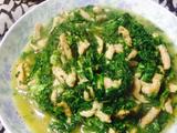 荠菜炒肉丝
