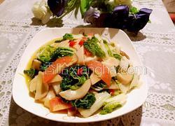 鸡腿菇炒油菜