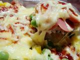 火腿杂蔬焗饭（微波炉版）的做法[图]