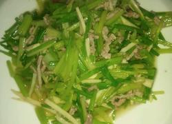 芹菜冬笋丝炒肉丝