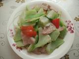 肉片炒包心芥菜