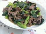 牛肉炒芥兰