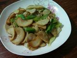 大葱炒杏鲍菇