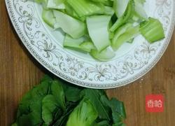 香菇炒油菜的做法图解1