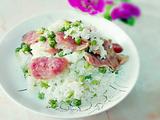 腊肠豌豆饭