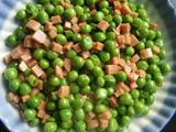 火腿肠炒青豆