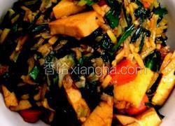 韭菜炒土豆丝千叶豆腐小肠