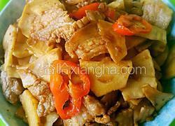 冬笋炒五花肉片