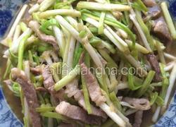 蒜苗炒肉丝