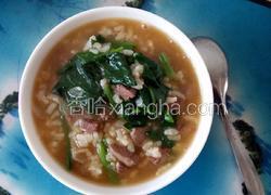 菠菜鸡肝粥