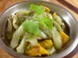 白茄子焖黄豆腐