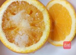 治感冒咳嗽喉咙痛，咽干咽不下口水，就蒸橙子吃的做法图解3