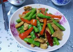 鸡脯肉炒四季豆