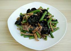 豆角木耳炒肉丝