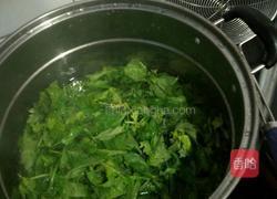 蒜泥拌芹菜叶的做法图解1