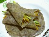 黑米卷饼-鸡丝豆芽馅