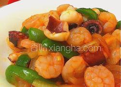泰国风味炒章鱼虾仁