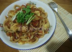 鸡蛋炒乌冬面