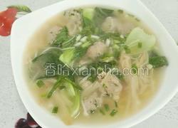 银针菇上海青肉丸汤