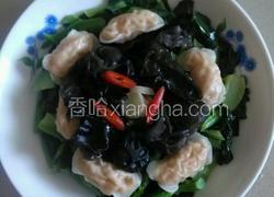 芥兰木耳炒饺