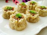 开口烧麦——香菇胡萝卜鲜肉馅
