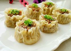 开口烧麦——香菇胡萝卜鲜肉馅