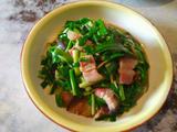 腊肉炒韭菜
