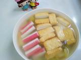 蟹棒鱼豆腐咸菜汤