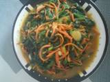 蚝油菠菜胡萝卜丝
