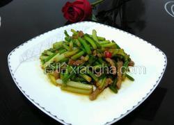 蒜苗炒肉丝