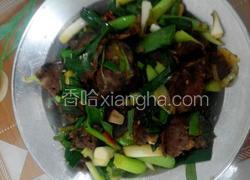 蒜苗炒血豆腐