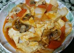 番茄酱口蘑白菜烧豆腐