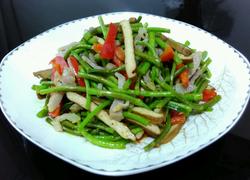 芦蒿香干炒咸肉丝