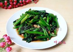 肉粒炒菜心