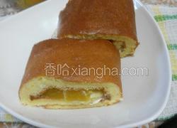 奶油黄桃蛋糕卷