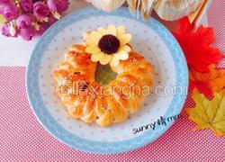 蜜豆花环面包