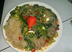 凉拌双椒菠菜粉丝