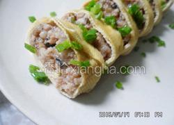 香菇肉沫豆皮卷