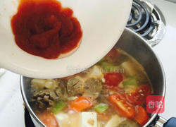 番茄豆腐牛肉的做法图解6