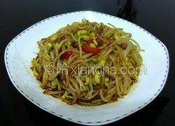 黄豆芽炒肉丝