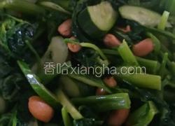菠菜拌黄瓜花生仁