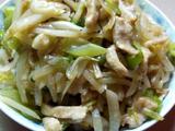 白萝卜炒肉丝